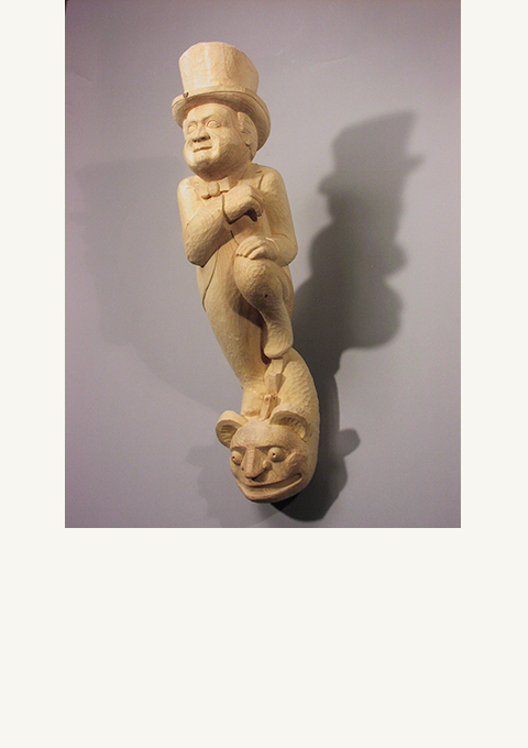 Jerry Juhl Corbel, sculpture by wood carver Paul Reiber
